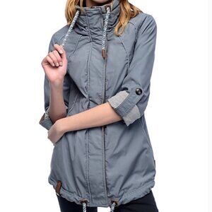 Naketano Tanaka VI Blue Grey Outdoor Gorpcore Long Jacket Size Small